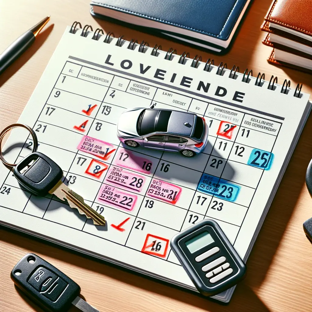 calendrier pour noter date et délais pour obtenir son permis de conduire